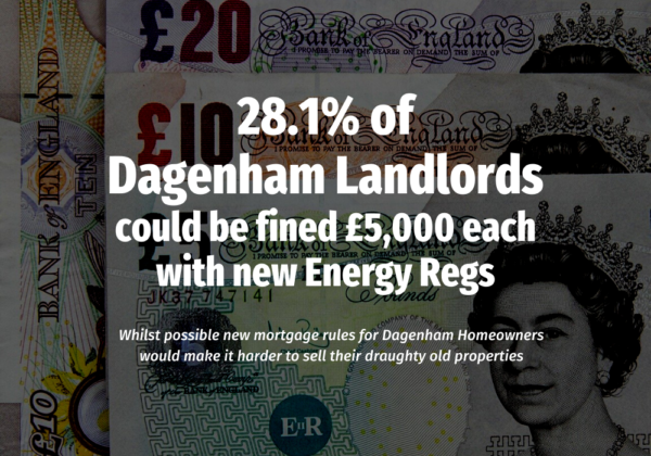 28.1% of Dagenham landlords could be fined £5,000 each with new energy regs